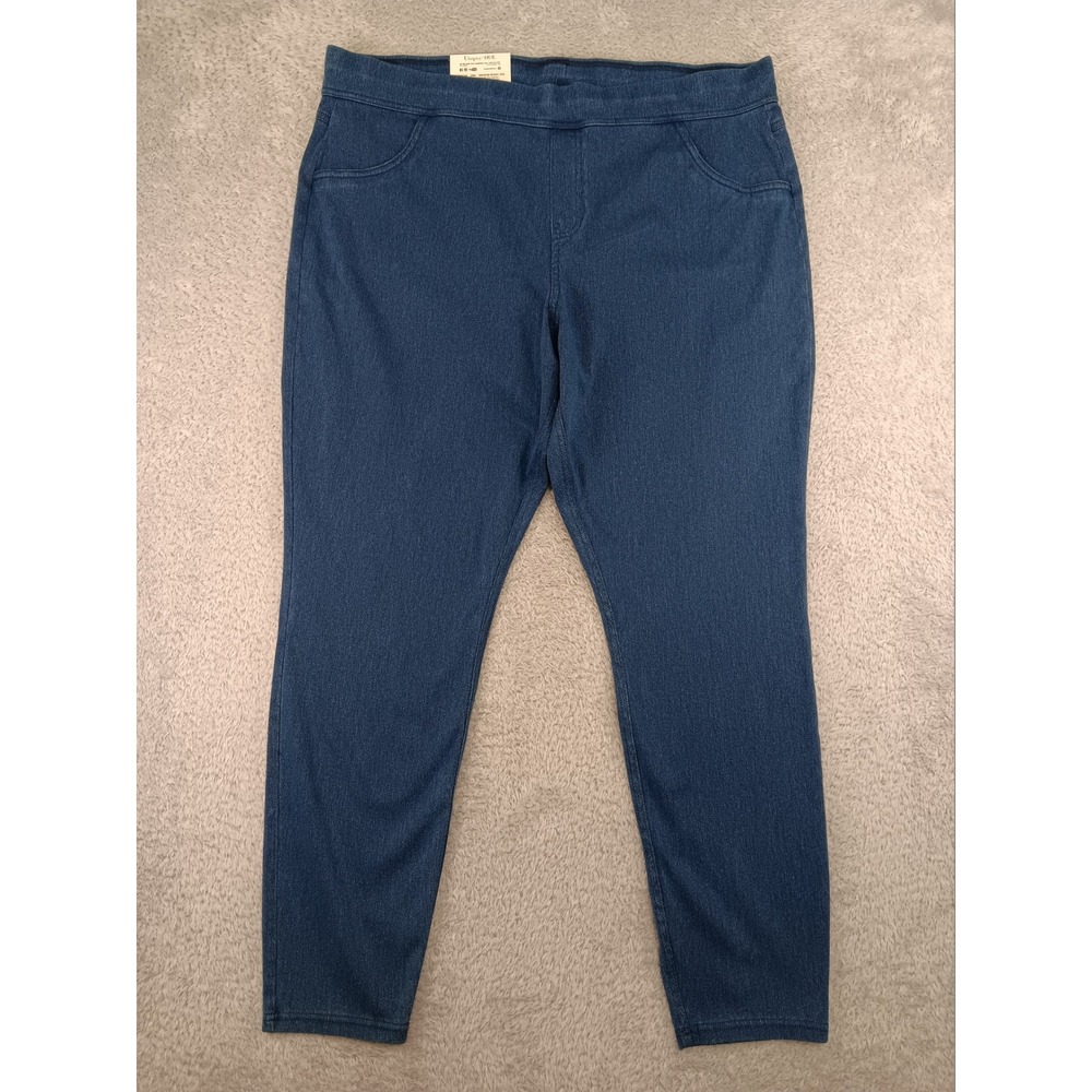 Utopia by HUE Denim Legging Women XXL (38x29) Blue NWT Pull On Stretch